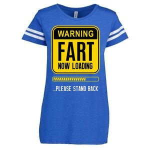 Warning Fart Now Loading Enza Ladies Jersey Football T-Shirt