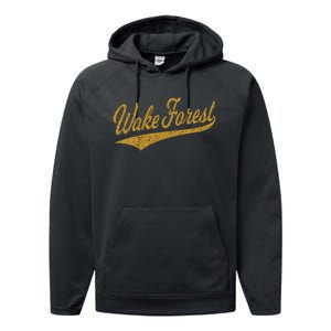 Wake Forest North Carolina Varsity Script Sports Jersey Performance Fleece Hoodie