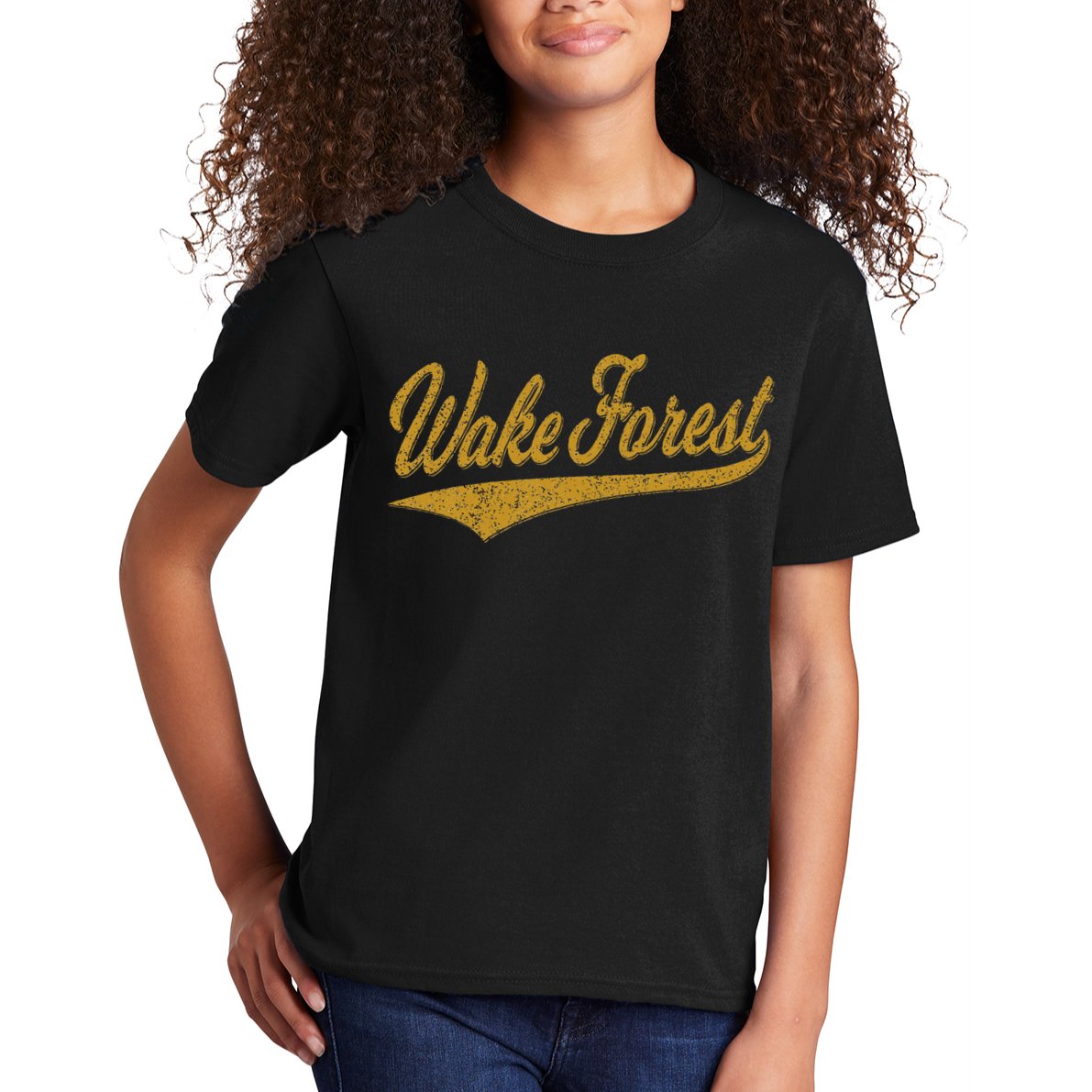 Wake Forest North Carolina Varsity Script Sports Jersey Kids T-Shirt