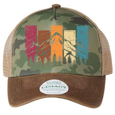 Wildlife Forest Nature Trees Retro Outdoors Mountains Hiking Legacy Tie Dye Trucker Hat