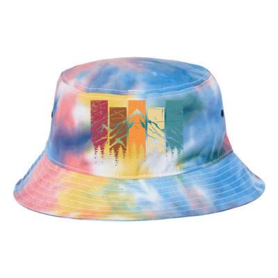 Wildlife Forest Nature Trees Retro Outdoors Mountains Hiking Tie Dye Newport Bucket Hat