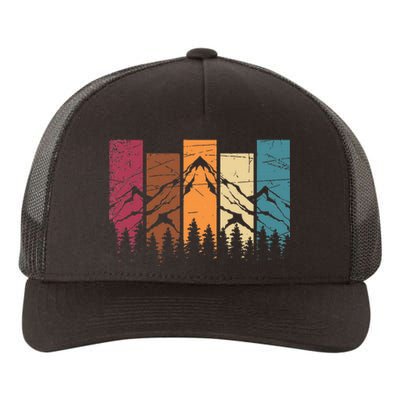 Wildlife Forest Nature Trees Retro Outdoors Mountains Hiking Yupoong Adult 5-Panel Trucker Hat