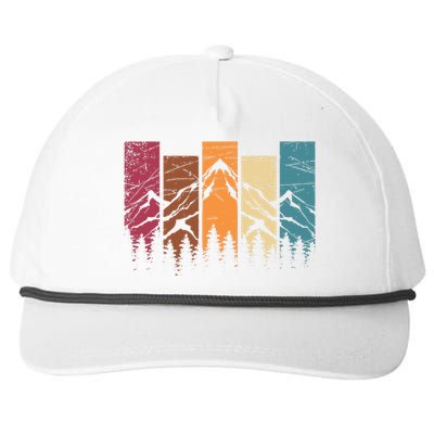 Wildlife Forest Nature Trees Retro Outdoors Mountains Hiking Snapback Five-Panel Rope Hat