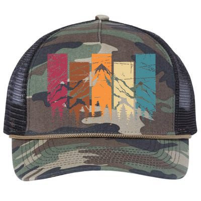 Wildlife Forest Nature Trees Retro Outdoors Mountains Hiking Retro Rope Trucker Hat Cap