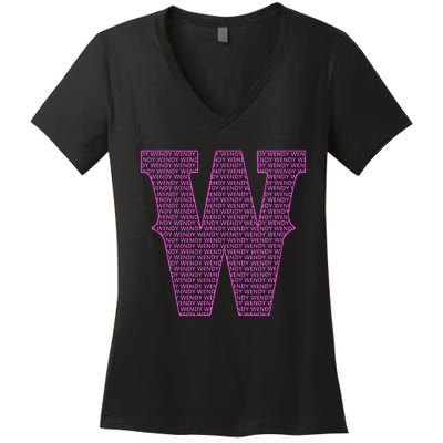 Wendy First Name Personalized Wendy Name Women's V-Neck T-Shirt