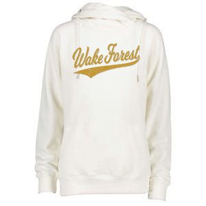 WAKE FOREST NORTH CAROLINA VARSITY SCRIPT SPORTS JERSEY Womens Funnel Neck Pullover Hood