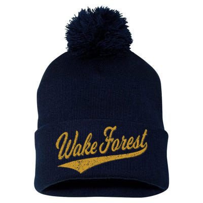 WAKE FOREST NORTH CAROLINA VARSITY SCRIPT SPORTS JERSEY Pom Pom 12in Knit Beanie