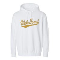 WAKE FOREST NORTH CAROLINA VARSITY SCRIPT SPORTS JERSEY Garment-Dyed Fleece Hoodie