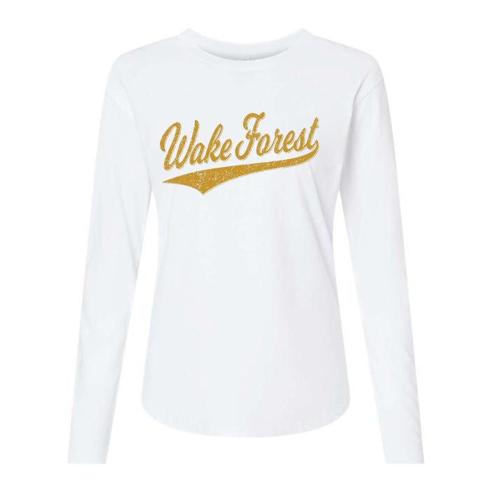 WAKE FOREST NORTH CAROLINA VARSITY SCRIPT SPORTS JERSEY Womens Cotton Relaxed Long Sleeve T-Shirt