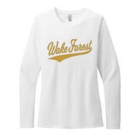 WAKE FOREST NORTH CAROLINA VARSITY SCRIPT SPORTS JERSEY Womens CVC Long Sleeve Shirt