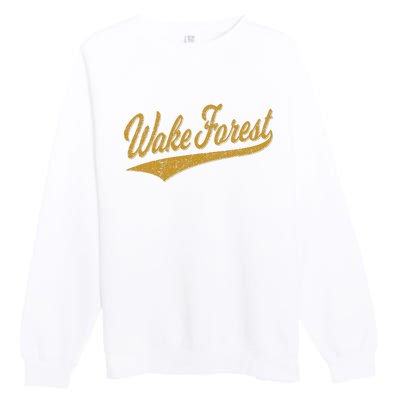 WAKE FOREST NORTH CAROLINA VARSITY SCRIPT SPORTS JERSEY Premium Crewneck Sweatshirt