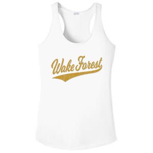 WAKE FOREST NORTH CAROLINA VARSITY SCRIPT SPORTS JERSEY Ladies PosiCharge Competitor Racerback Tank