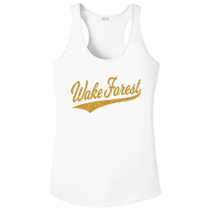 WAKE FOREST NORTH CAROLINA VARSITY SCRIPT SPORTS JERSEY Ladies PosiCharge Competitor Racerback Tank