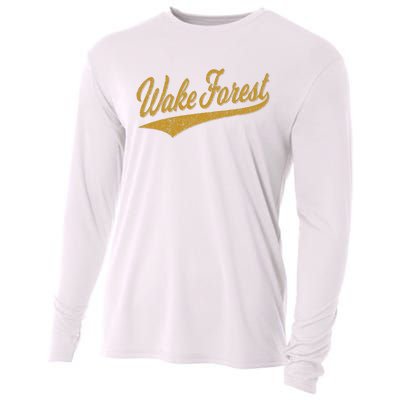 WAKE FOREST NORTH CAROLINA VARSITY SCRIPT SPORTS JERSEY Cooling Performance Long Sleeve Crew