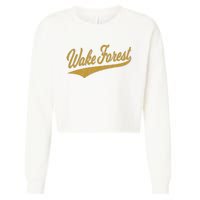 WAKE FOREST NORTH CAROLINA VARSITY SCRIPT SPORTS JERSEY Cropped Pullover Crew