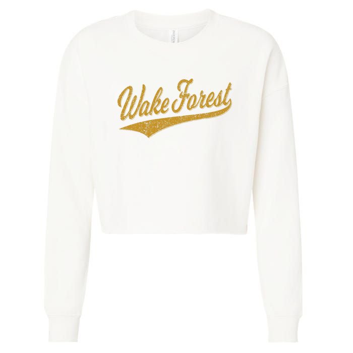 WAKE FOREST NORTH CAROLINA VARSITY SCRIPT SPORTS JERSEY Cropped Pullover Crew