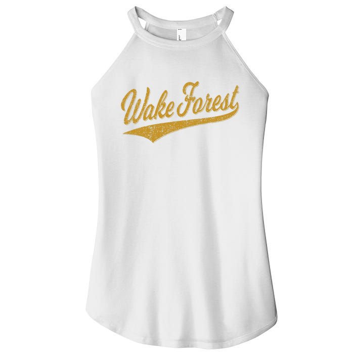 WAKE FOREST NORTH CAROLINA VARSITY SCRIPT SPORTS JERSEY Women's Perfect Tri Rocker Tank