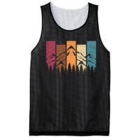 Wildlife Forest Nature Trees Retro Outdoors Mountains Hiking Mesh Reversible Basketball Jersey Tank