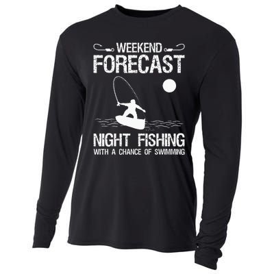 Weekend Forecast Night Fishing With A Chance Of Swimming Cooling Performance Long Sleeve Crew