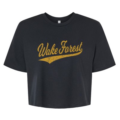 WAKE FOREST NORTH CAROLINA VARSITY SCRIPT SPORTS JERSEY Bella+Canvas Jersey Crop Tee