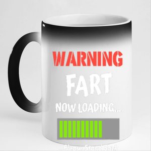 Warning Fart Now Loading Please Stand Back 11oz Black Color Changing Mug