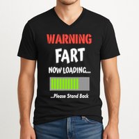 Warning Fart Now Loading Please Stand Back V-Neck T-Shirt