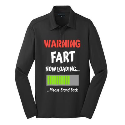 Warning Fart Now Loading Please Stand Back Silk Touch Performance Long Sleeve Polo