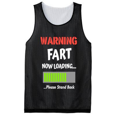 Warning Fart Now Loading Please Stand Back Mesh Reversible Basketball Jersey Tank