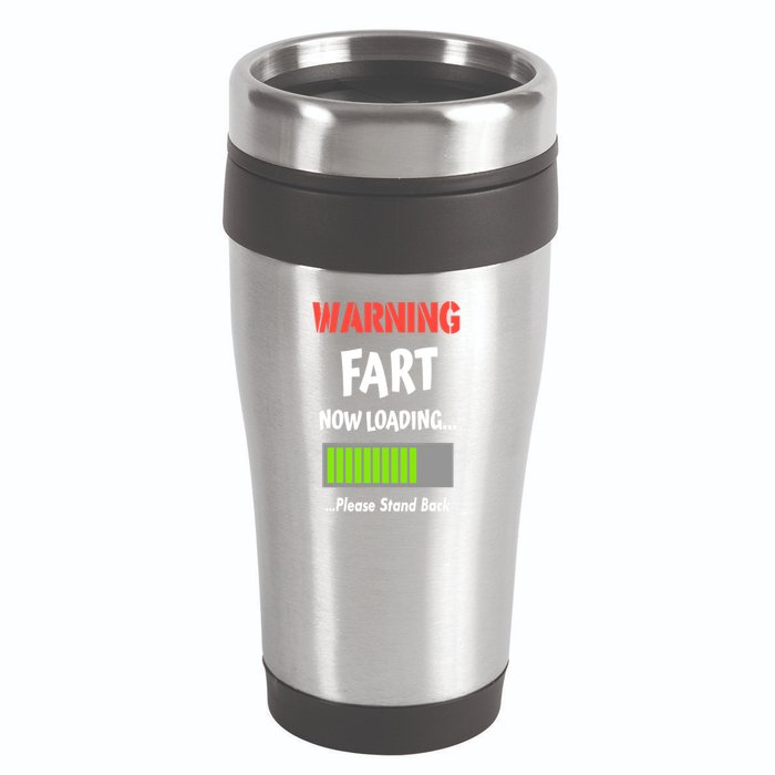 Warning Fart Now Loading Please Stand Back 16oz Travel Tumbler