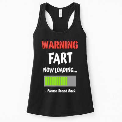 Warning Fart Now Loading Please Stand Back Womens Tank Top