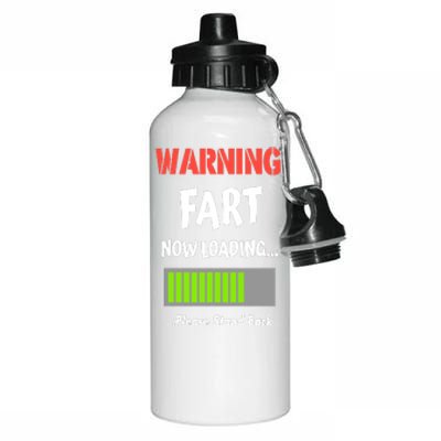 Warning Fart Now Loading Please Stand Back Aluminum Water Bottle