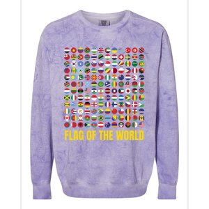 World Flag Outfit Idea And International World Flags Gift Colorblast Crewneck Sweatshirt