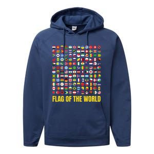 World Flag Outfit Idea And International World Flags Gift Performance Fleece Hoodie