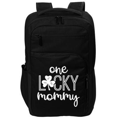 Wo Funny One Lucky Mommy St Patricks Day Gift Gift Impact Tech Backpack