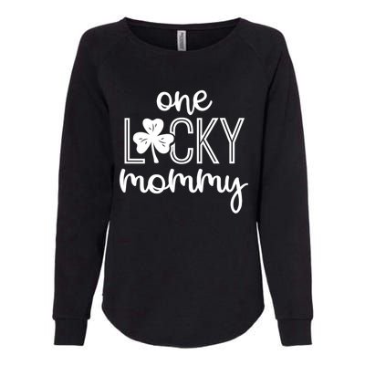 Wo Funny One Lucky Mommy St Patricks Day Gift Gift Womens California Wash Sweatshirt