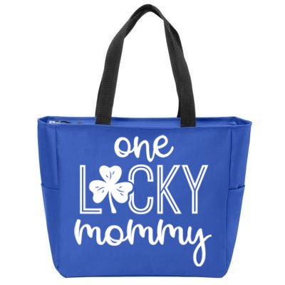 Wo Funny One Lucky Mommy St Patricks Day Gift Gift Zip Tote Bag