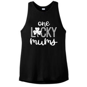 Wo Funny One Lucky Mums St Patricks Day Gift Gift Ladies PosiCharge Tri-Blend Wicking Tank