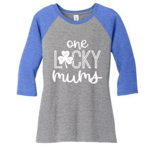 Wo Funny One Lucky Mums St Patricks Day Gift Gift Women's Tri-Blend 3/4-Sleeve Raglan Shirt