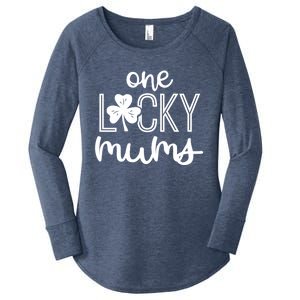 Wo Funny One Lucky Mums St Patricks Day Gift Gift Women's Perfect Tri Tunic Long Sleeve Shirt