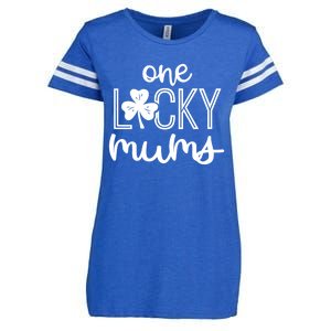 Wo Funny One Lucky Mums St Patricks Day Gift Gift Enza Ladies Jersey Football T-Shirt