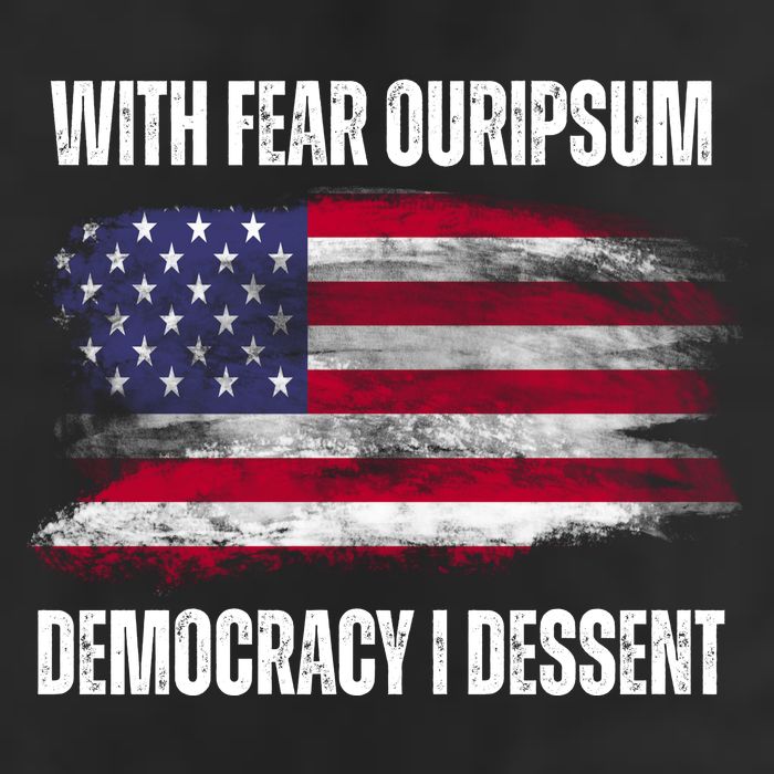 With Fear Ouripsum Democracy I Dessent Usa Flag Cool Comfort Performance Bucket Hat