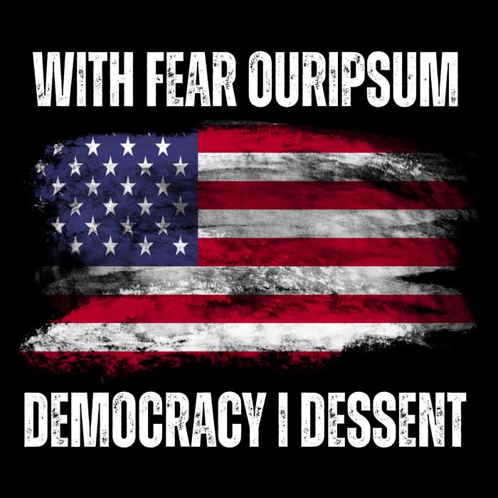 With Fear Ouripsum Democracy I Dessent Usa Flag Cooling Performance Crew T-Shirt