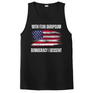 With Fear Ouripsum Democracy I Dessent Usa Flag PosiCharge Competitor Tank