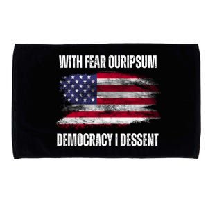 With Fear Ouripsum Democracy I Dessent Usa Flag Microfiber Hand Towel