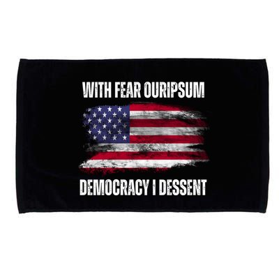 With Fear Ouripsum Democracy I Dessent Usa Flag Microfiber Hand Towel