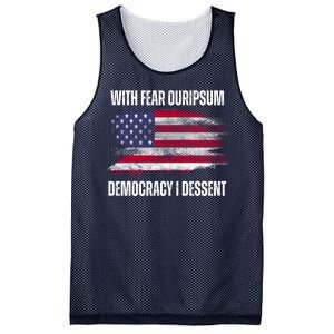 With Fear Ouripsum Democracy I Dessent Usa Flag Mesh Reversible Basketball Jersey Tank