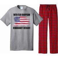 With Fear Ouripsum Democracy I Dessent Usa Flag Pajama Set