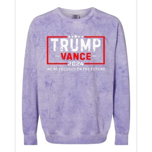 WeRe Focused On The Future Trump Vance Debate Colorblast Crewneck Sweatshirt