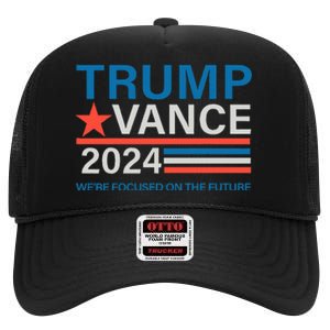 WeRe Focused On The Future Trump Vance Debate High Crown Mesh Back Trucker Hat