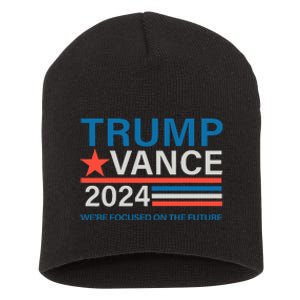 WeRe Focused On The Future Trump Vance Debate Short Acrylic Beanie